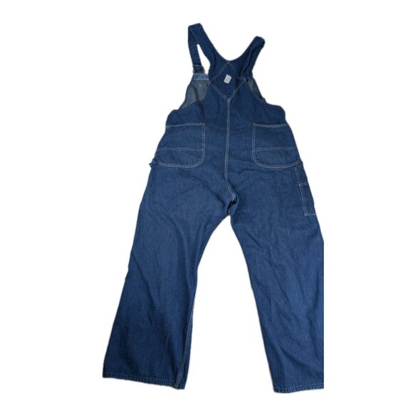 Big Mac Bib Overalls Denim Overalls square bak 44” X 27” no tag Union Made 60s? - Picture 4 of 16